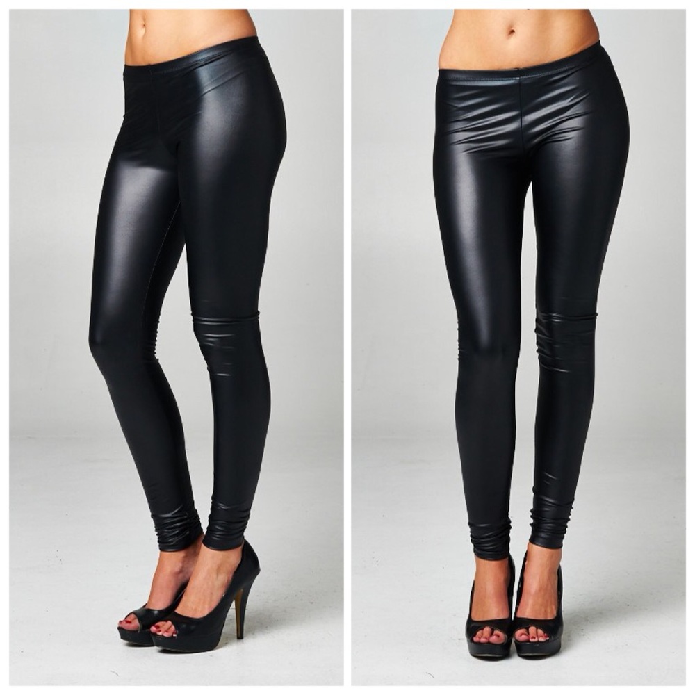 New! Faux Leather Leggings Size S M L